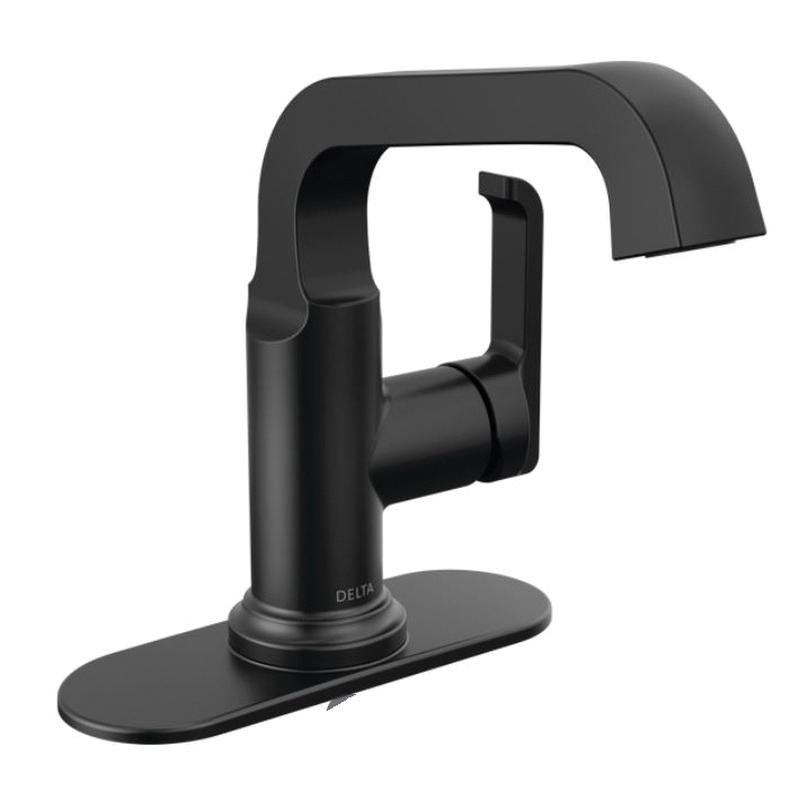 DELTA® Tetra® 589SH-BL-DST Bathroom Faucet, 1-Handle, Deck, Single-Handle, Pop-Up, Matte Black thumbnail 2