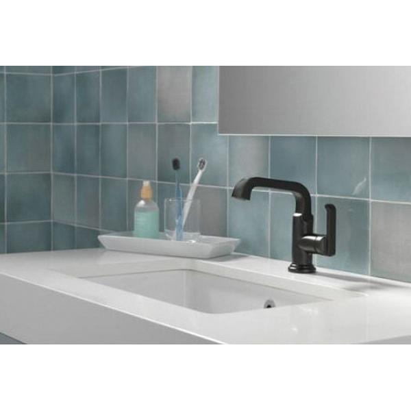 DELTA® Tetra® 589SH-BL-DST Bathroom Faucet, 1-Handle, Deck, Single-Handle, Pop-Up, Matte Black thumbnail 3
