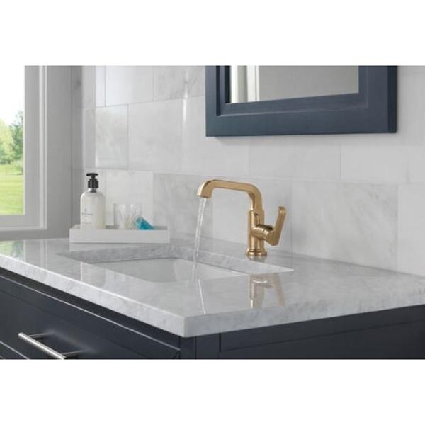 DELTA® Tetra® 589SH-CZ-PR-DST Bathroom Faucet, 1-Handle, Deck, Single-Handle, Pop-Up, Lumicoat® Champagne Bronze thumbnail 3