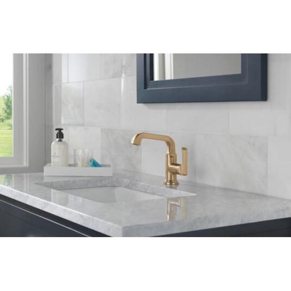 DELTA® Tetra® 589SH-CZ-PR-DST Bathroom Faucet, 1-Handle, Deck, Single-Handle, Pop-Up, Lumicoat® Champagne Bronze thumbnail 4