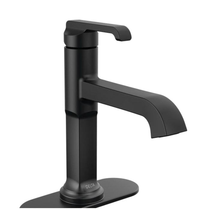 DELTA® Tetra® 589-BL-DST Bathroom Faucet, 1-Handle, Deck, Single-Handle, Pop-Up, Matte Black thumbnail 3