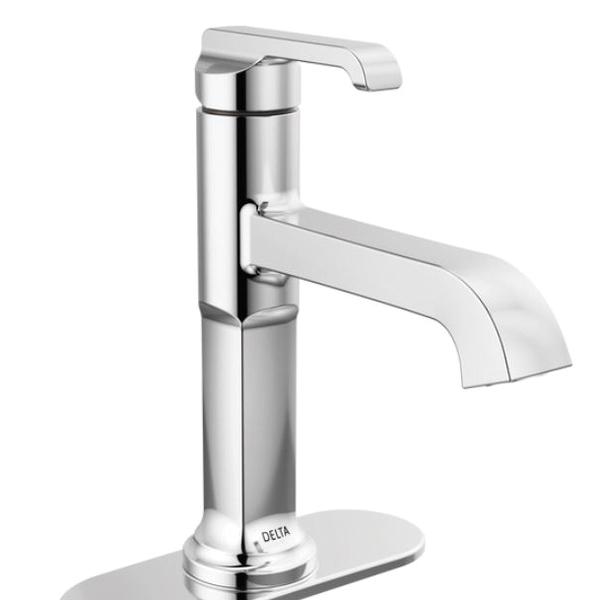 DELTA® Tetra® 589-PR-DST Bathroom Faucet, 1-Handle, Deck, Single-Handle, Pop-Up, Lumicoat® Chrome thumbnail 4