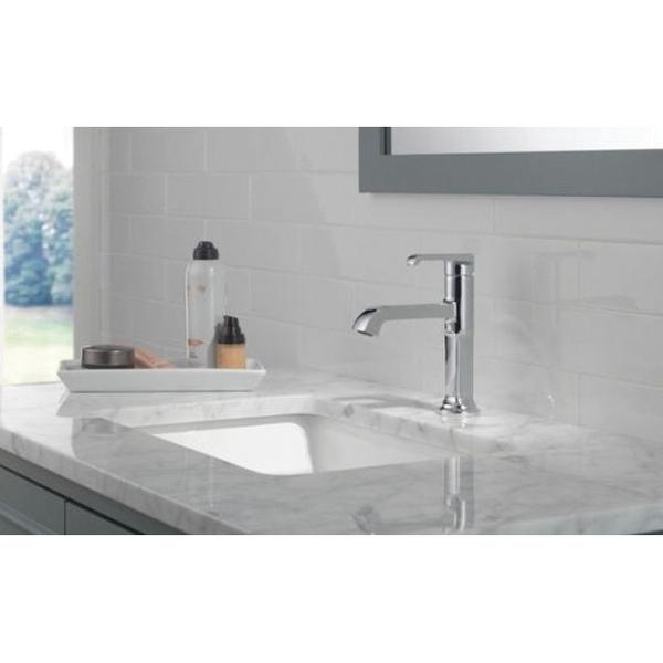 DELTA® Tetra® 589-PR-DST Bathroom Faucet, 1-Handle, Deck, Single-Handle, Pop-Up, Lumicoat® Chrome thumbnail 2