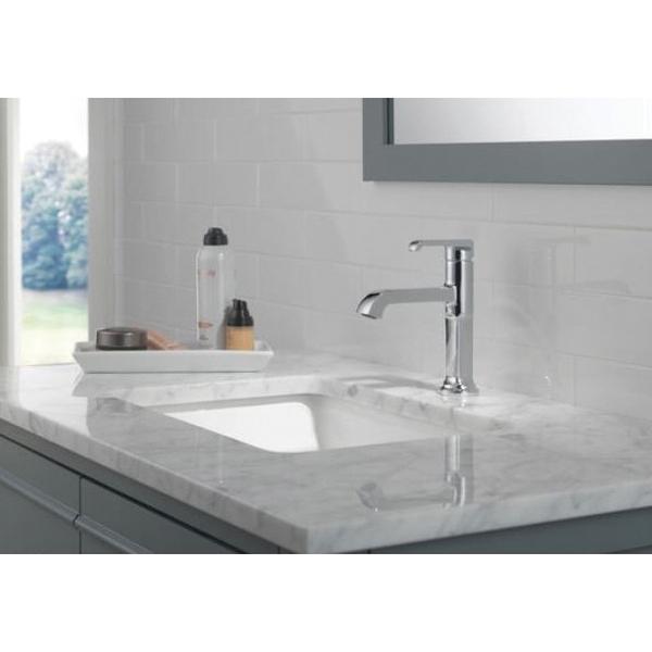 DELTA® Tetra® 589-PR-DST Bathroom Faucet, 1-Handle, Deck, Single-Handle, Pop-Up, Lumicoat® Chrome thumbnail 3