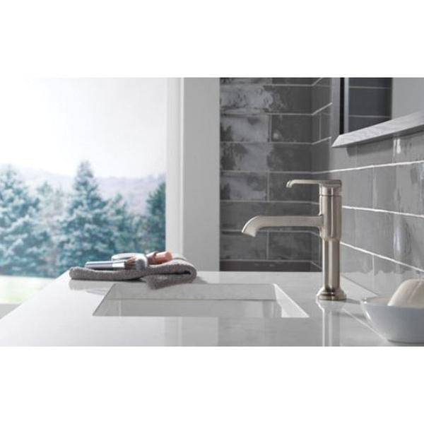 DELTA® Tetra® 589-SS-PR-DST Bathroom Faucet, 1-Handle, Deck, Single-Handle, Pop-Up, Lumicoat® Stainless thumbnail 2