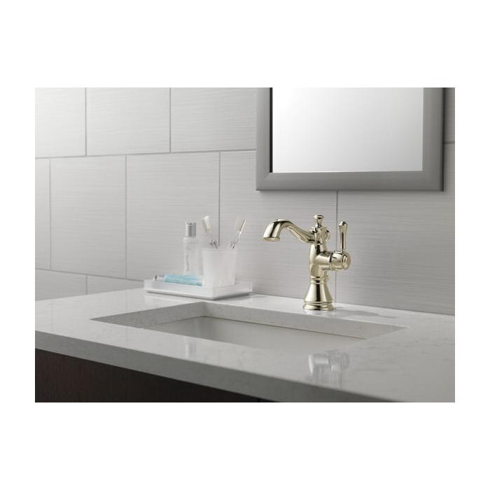 DELTA® Cassidy® 597LF-PNMPU Bathroom Faucet, 1-Handle, Deck, Single-Handle, Pop-Up, Polished Nickel thumbnail 2