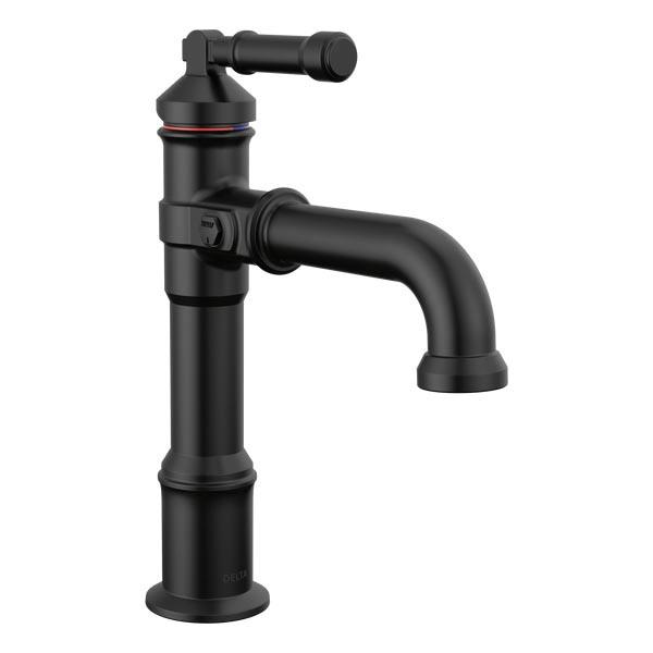 DELTA® Broderick® 684-BL-DST Bathroom Faucet With Diamond Seal® Technology, 1-Handle, Deck, Single-Hole, Matte Black
