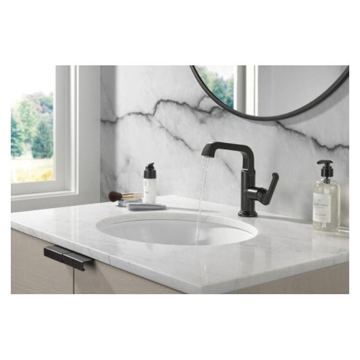 DELTA® Tetra® 689-BL-DST Bathroom Faucet, 1-Handle, Deck, Vessel, Matte Black thumbnail 2