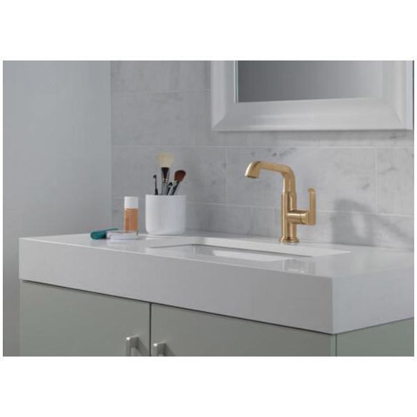 DELTA® Tetra® 689-CZ-PR-DST Bathroom Faucet, 1-Handle, Deck, Vessel, Lumicoat® Champagne Bronze