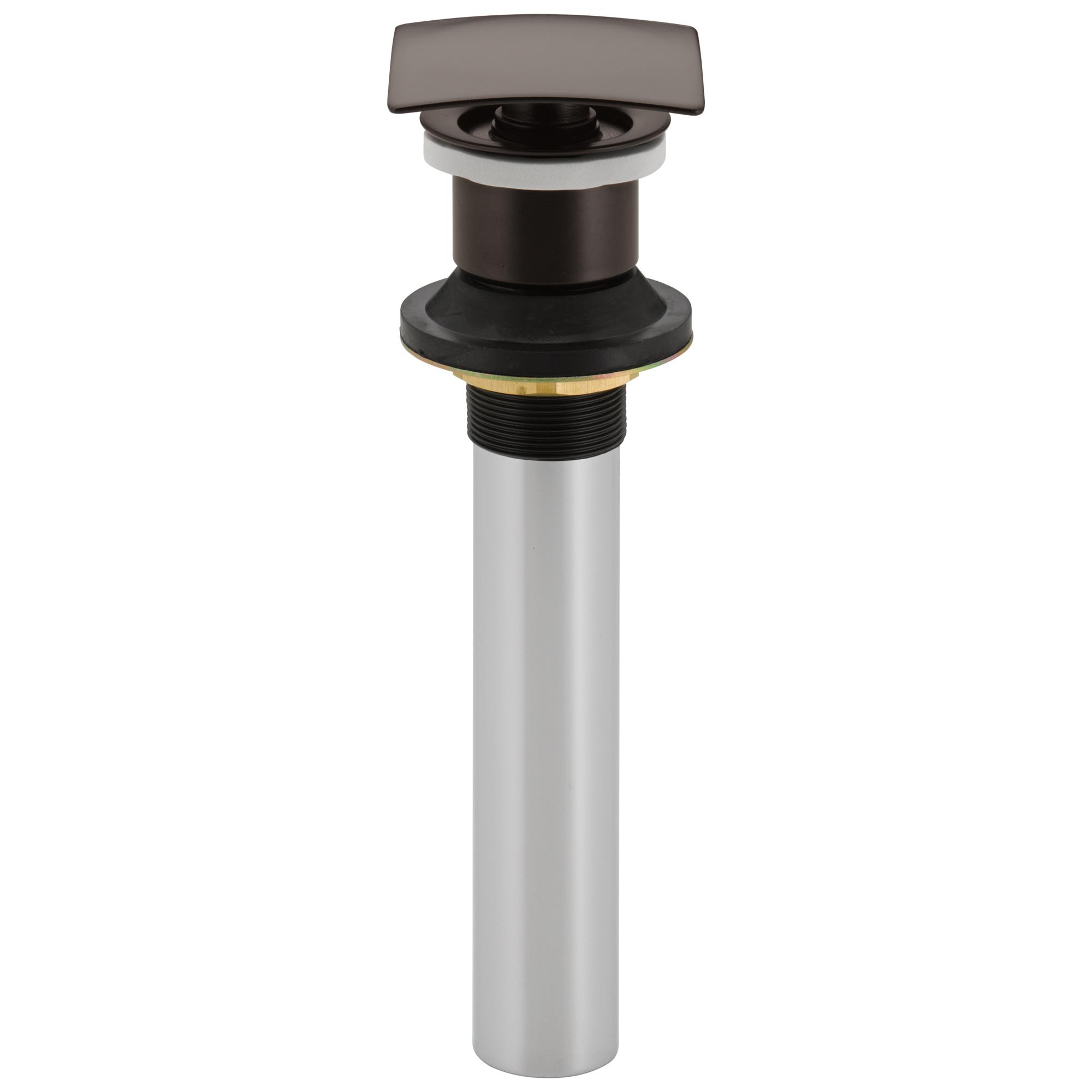 DELTA® Brilliance® 72174-RB Square Push Pop-Up Drain With Overflow In, Venetian Bronze