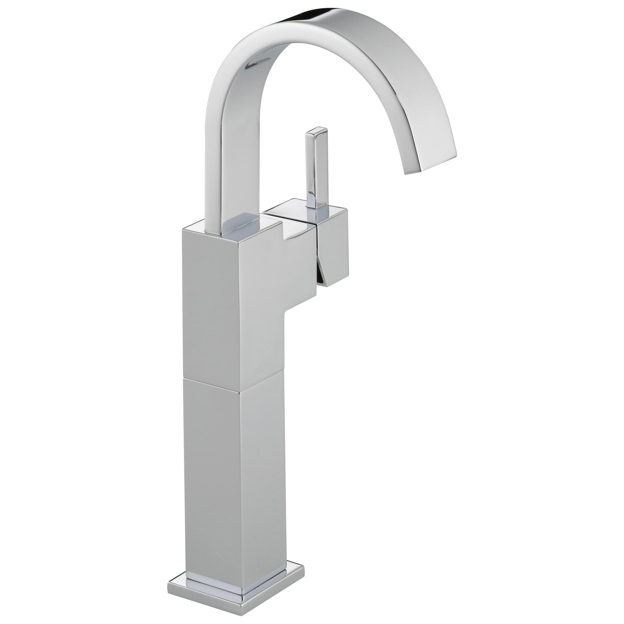 DELTA&reg; 753LF Vero&reg; Vessel Lavatory Faucet, 1.2 gpm, 9-9/32 in H Spout, Chrome Plated, 1 Handles, Import, Commercial