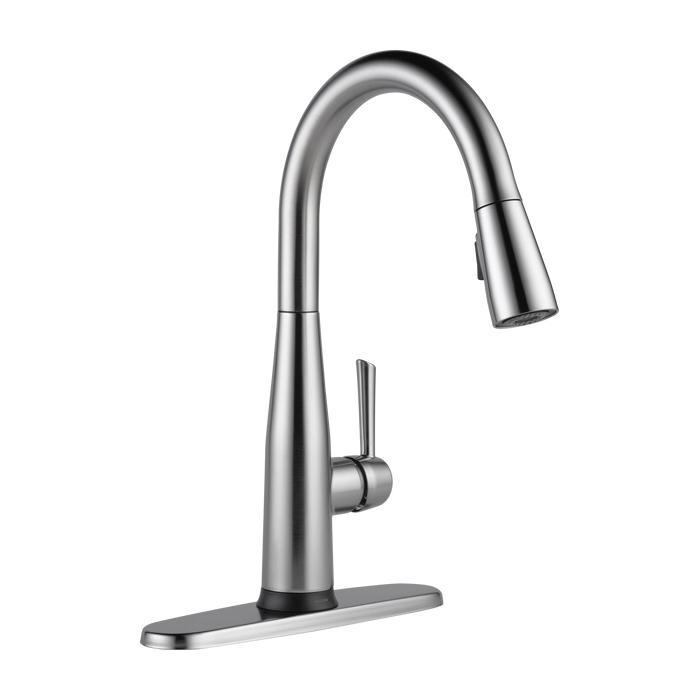 DELTA® Essa® 9113T-AR-DST Kitchen Faucet, Deck, Pull-Down, Arctic Stainless