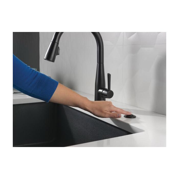 DELTA® Essa® 9113-BL-DST Kitchen Faucet, Deck, Pull-Down, Matte Black thumbnail 2