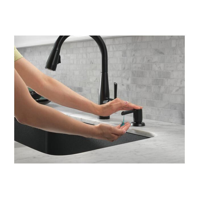 DELTA® Essa® 9113-BL-DST Kitchen Faucet, Deck, Pull-Down, Matte Black thumbnail 4