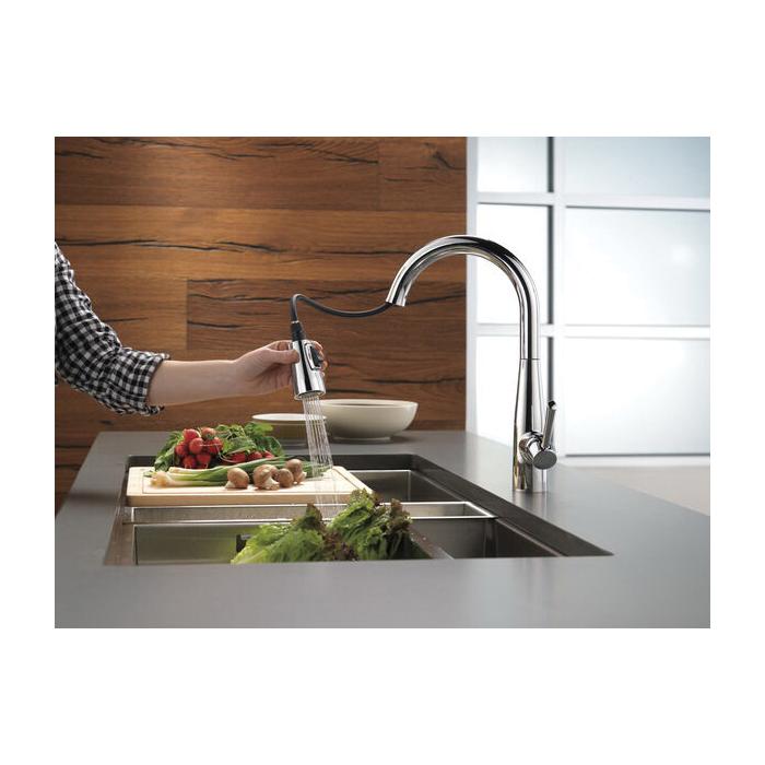 DELTA® Essa® 9113-DST Kitchen Faucet, Deck, Pull-Down, Chrome thumbnail 3