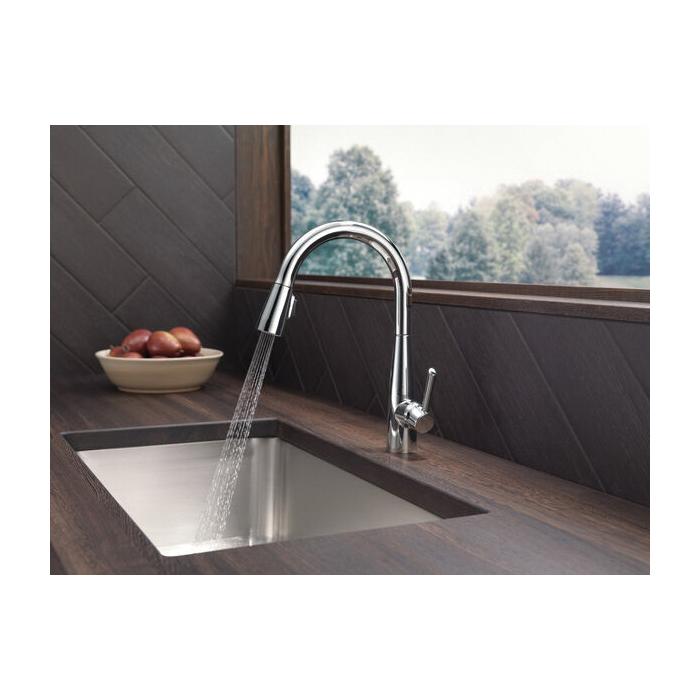 DELTA® Essa® 9113-DST Kitchen Faucet, Deck, Pull-Down, Chrome thumbnail 4
