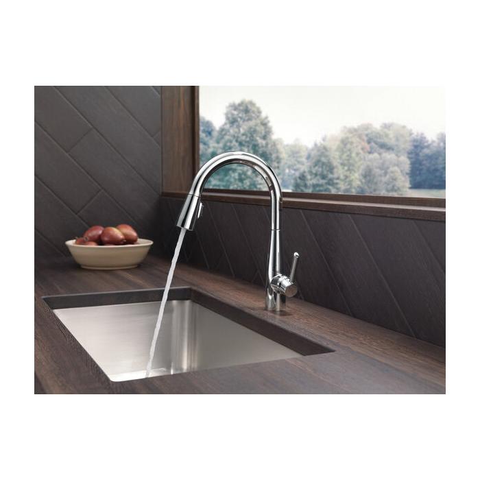 DELTA® Essa® 9113-DST Kitchen Faucet, Deck, Pull-Down, Chrome thumbnail 2