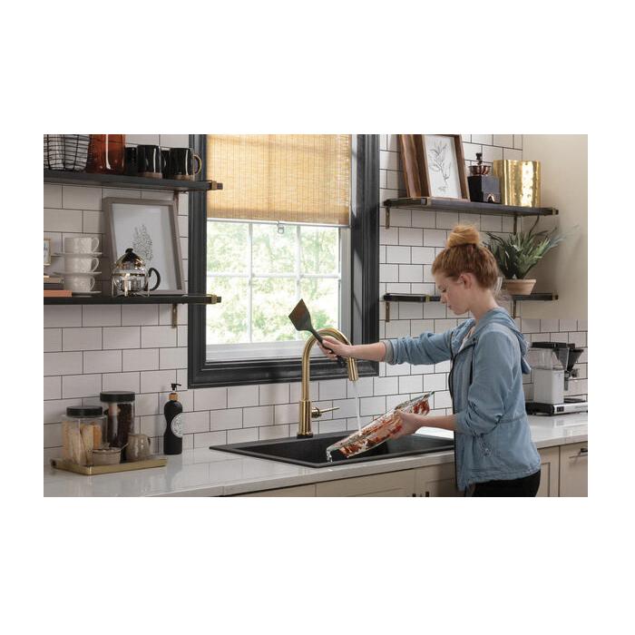 DELTA® Trinsic® 9159T-CZ-DST Kitchen Faucet, Deck, Pull-Down, Champagne Bronze thumbnail 3