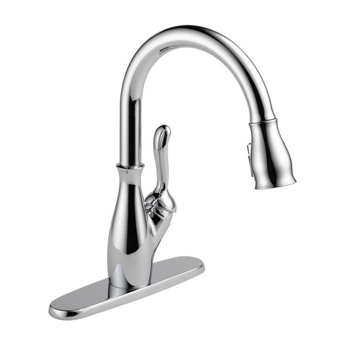 DELTA® Leland® 9178-DST Kitchen Faucet, Deck, Pull-Down, Chrome thumbnail 4