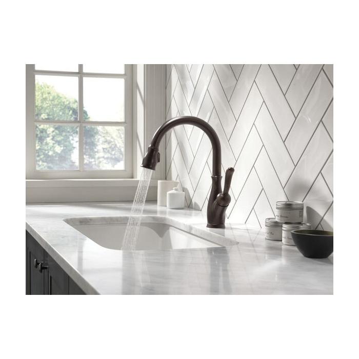 DELTA® Leland® 9178-RB-DST Kitchen Faucet, Deck, Pull-Down, Venetian Bronze®