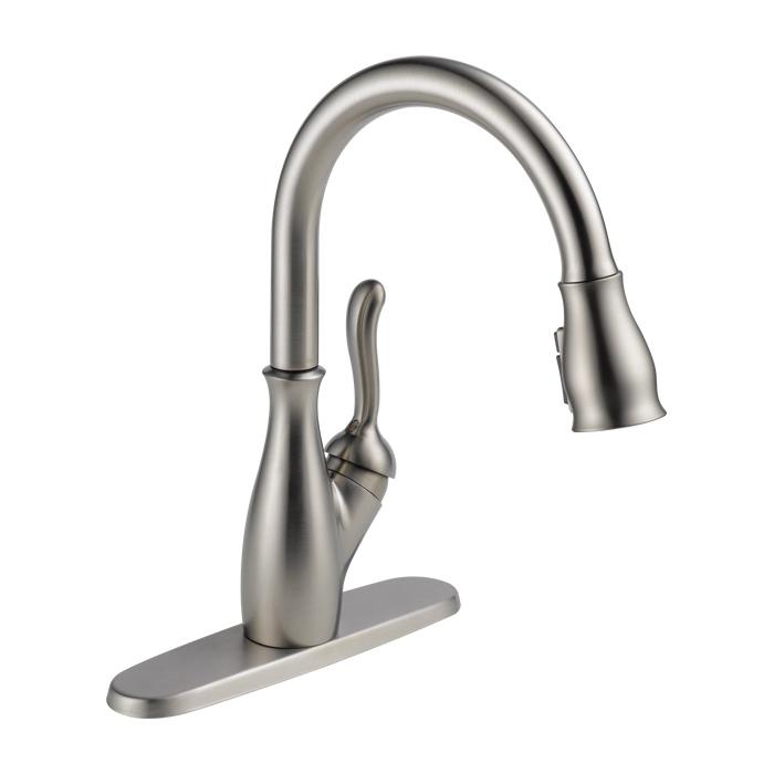 DELTA® Leland® 9178-SP-DST Kitchen Faucet, Deck, Pull-Down, SpotShield® Stainless thumbnail 4