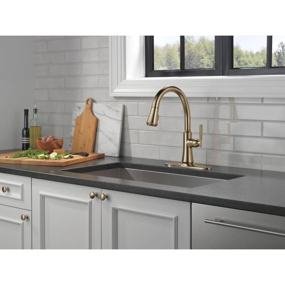DELTA® Coranto® 9179-CZ-DST Kitchen Faucet, Single Handle, Champagne Bronze thumbnail 4