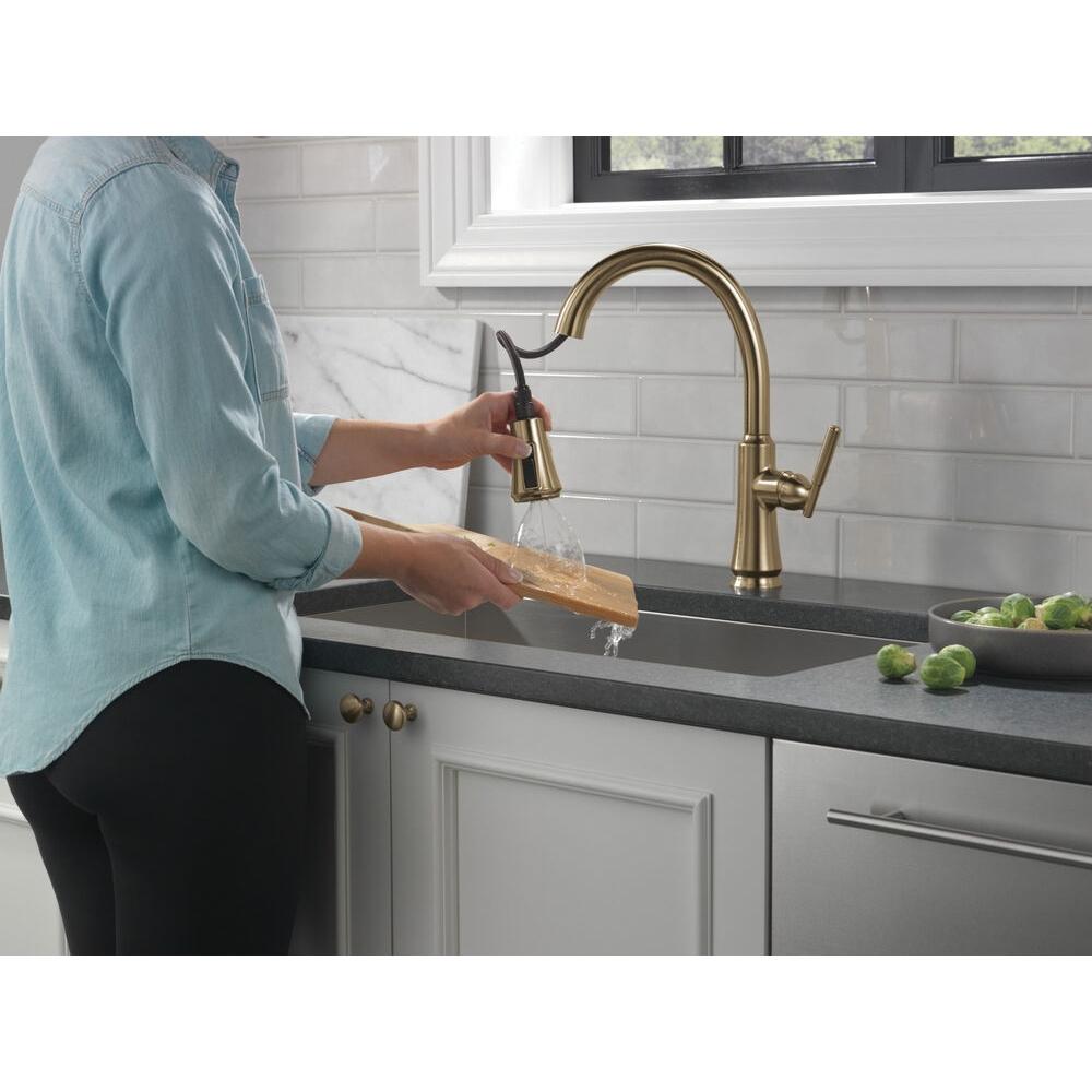 DELTA® Coranto® 9179-CZ-DST Kitchen Faucet, Single Handle, Champagne Bronze