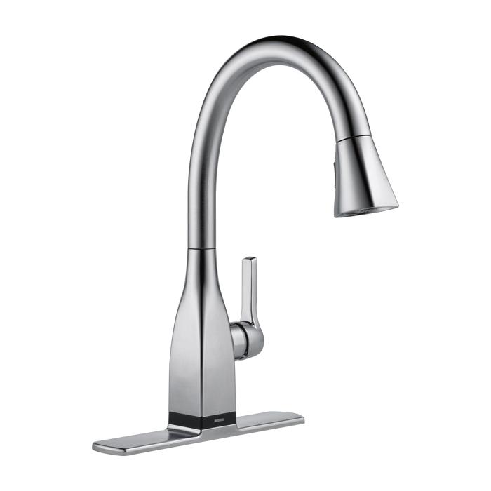 DELTA® Mateo® 9183T-AR-DST Kitchen Faucet, Deck, Pull-Down, Arctic Stainless thumbnail 3