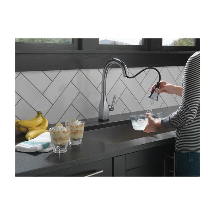 DELTA® Mateo® 9183T-AR-DST Kitchen Faucet, Deck, Pull-Down, Arctic Stainless thumbnail 2