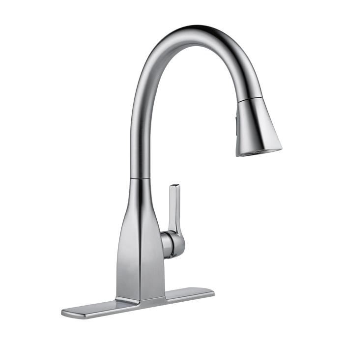 DELTA® Mateo® 9183-AR-DST Kitchen Faucet, Deck, Pull-Down, Arctic Stainless thumbnail 2