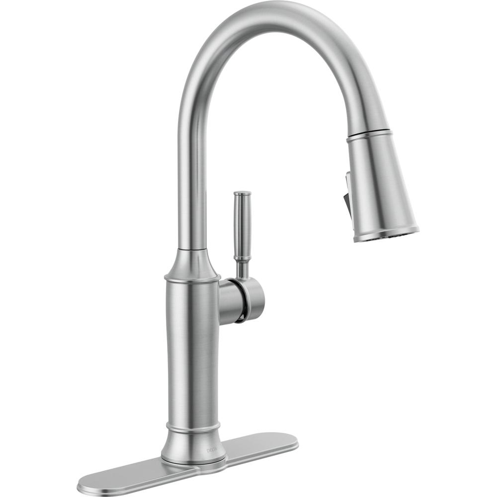 DELTA® Renaldi™ 9184-AR-PR-DST Kitchen Faucet, Pull-Down, Lumicoat® Arctic Stainless thumbnail 2