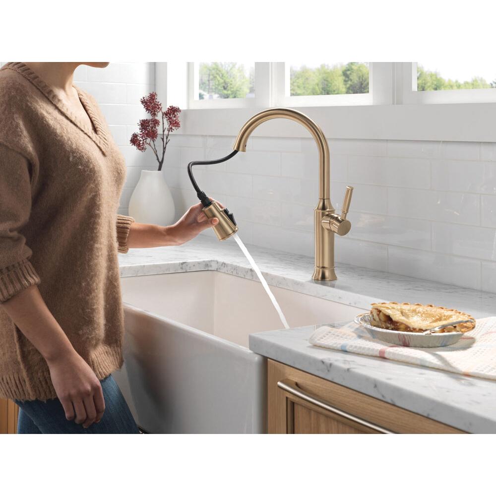 DELTA® Renaldi™ 9184-CZ-PR-DST Kitchen Faucet, Pull-Down, Lumicoat® Champagne Bronze thumbnail 4