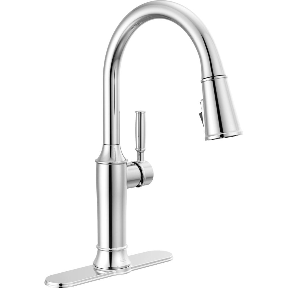 DELTA® Renaldi™ 9184-PR-DST Kitchen Faucet, Pull-Down, Lumicoat® Chrome thumbnail 3