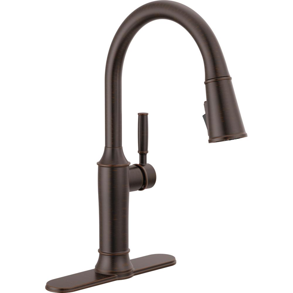 DELTA® Renaldi™ 9184-RB-DST Kitchen Faucet, Pull-Down, Venetian Bronze thumbnail 2