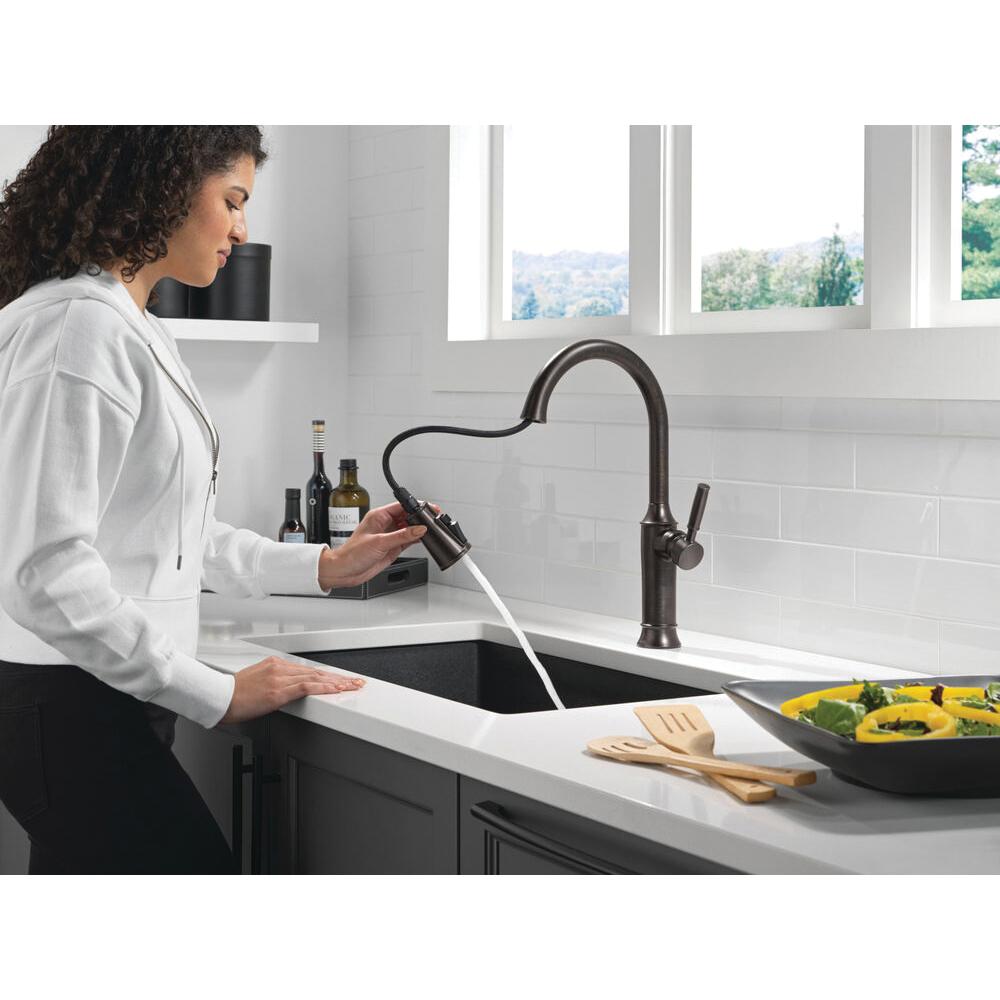 DELTA® Renaldi™ 9184-RB-DST Kitchen Faucet, Pull-Down, Venetian Bronze