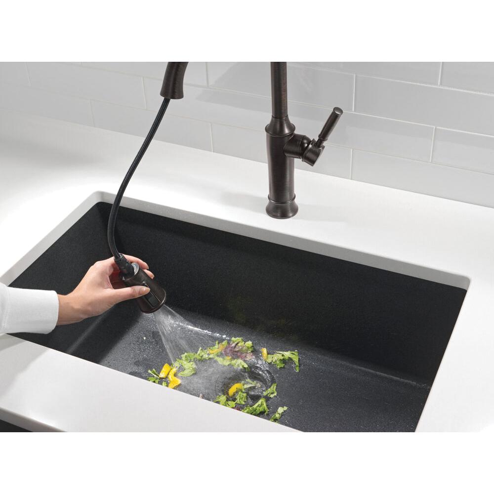 DELTA® Renaldi™ 9184-RB-DST Kitchen Faucet, Pull-Down, Venetian Bronze thumbnail 4