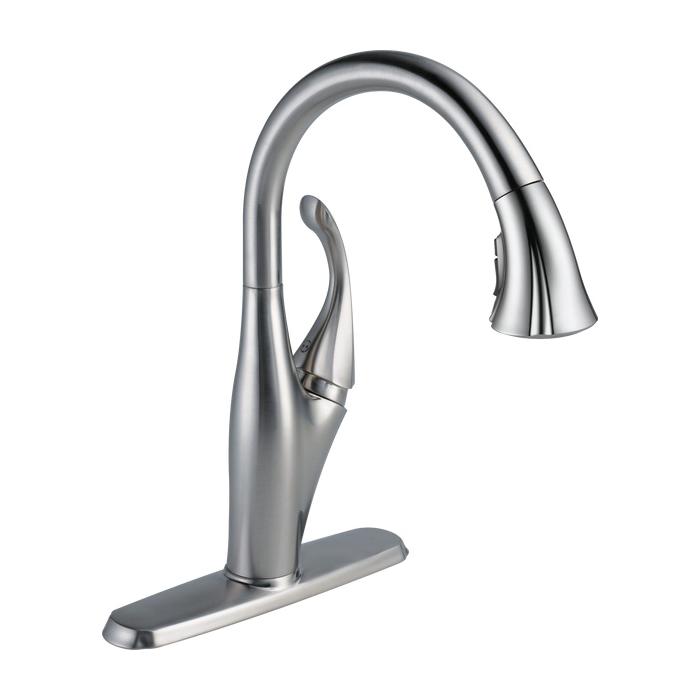 DELTA® Addison™ 9192-AR-DST Kitchen Faucet, Deck, Pull-Down, Arctic Stainless thumbnail 2