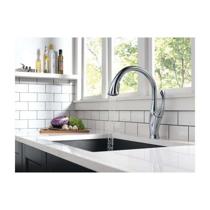 DELTA® Addison™ 9192-AR-DST Kitchen Faucet, Deck, Pull-Down, Arctic Stainless thumbnail 4