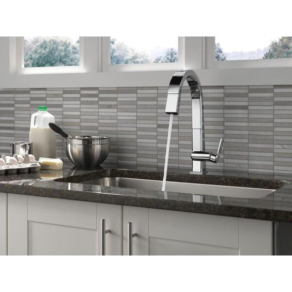 DELTA® Pivotal® 9193-DST Kitchen Faucet, Deck, Pull-Down, Chrome