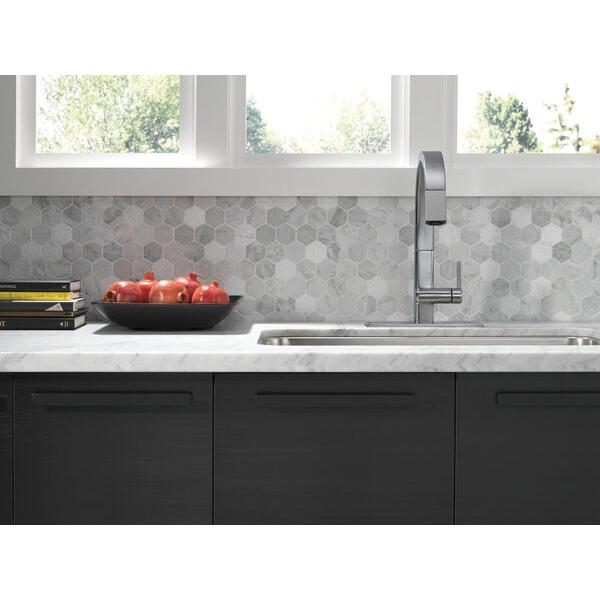 DELTA® Pivotal® 9193T-AR-DST Kitchen Faucet, Deck, Pull-Down, Arctic Stainless thumbnail 4