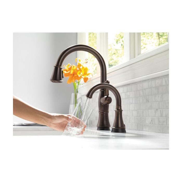 DELTA® Cassidy® 9197T-RB-DST Kitchen Faucet, Deck, Pull-Down, Venetian Bronze® thumbnail 2