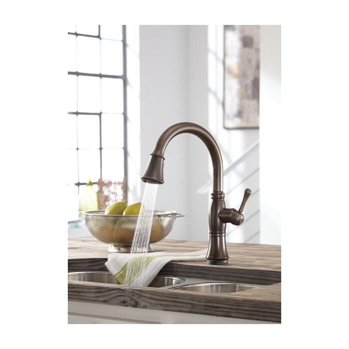 DELTA® Cassidy® 9197T-RB-DST Kitchen Faucet, Deck, Pull-Down, Venetian Bronze®