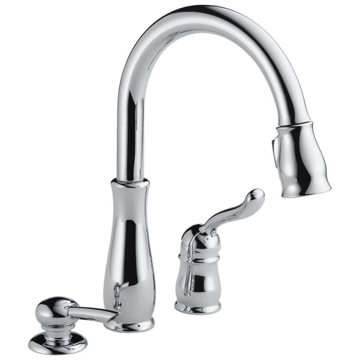 DELTA® Leland® 978-SD-DST Kitchen Faucet, Touch, Deck, Pull-Down, Chrome thumbnail 2