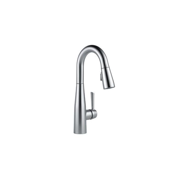 DELTA® Essa® 9913-AR-DST Bar and Prep Faucet, Deck, Pull-Down, Arctic Stainless