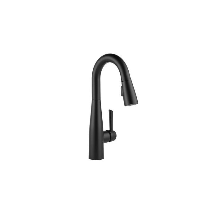DELTA® Essa® 9913-BL-DST Bar and Prep Faucet, Deck, Pull-Down, Matte Black thumbnail 3