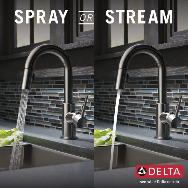 DELTA® Trinsic® 9959-KS-DST Bar and Prep Faucet, Deck, Pull-Down, Black Stainless thumbnail 3