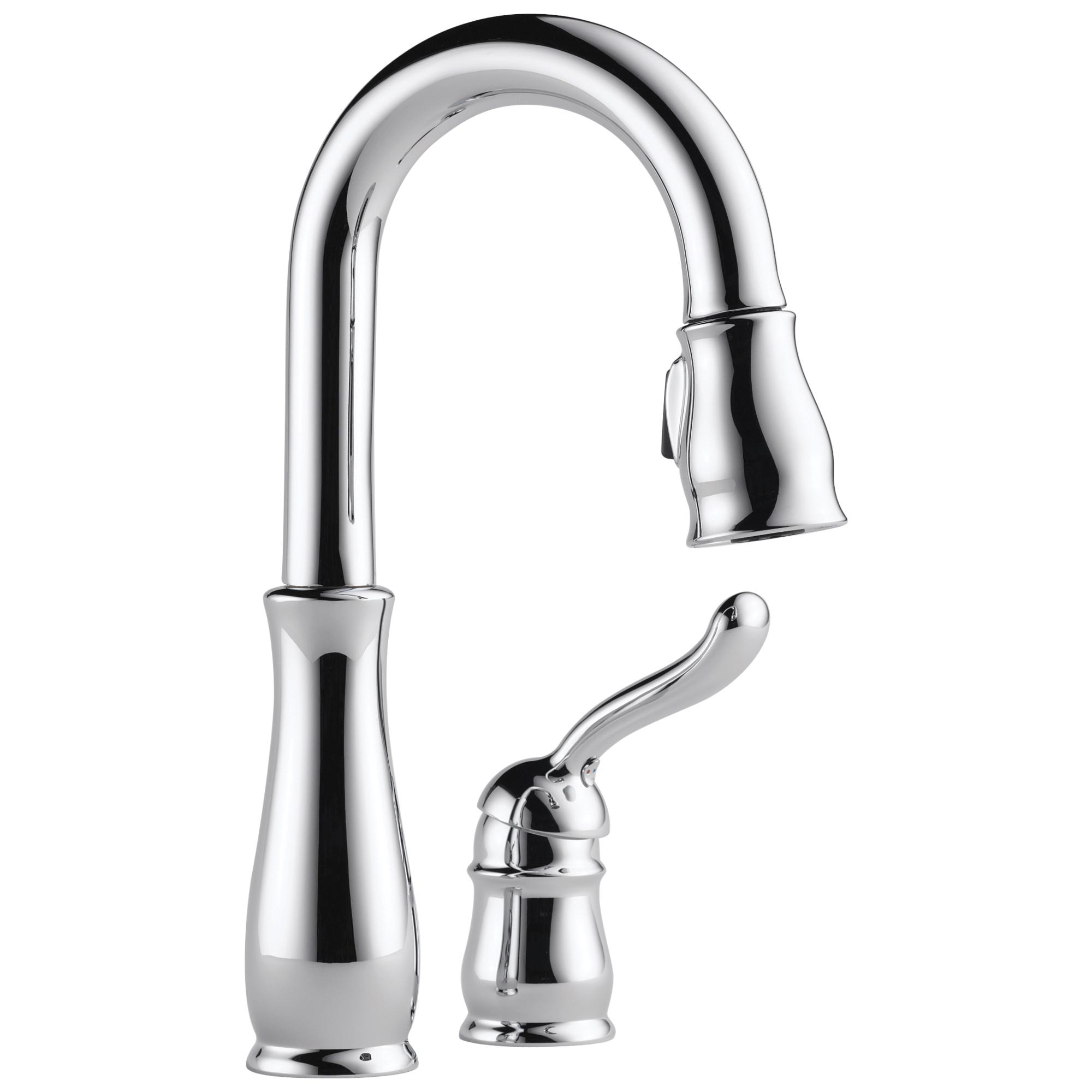 DELTA&reg; 9978-DST Leland&reg; Pull-Down Bar/Prep Faucet, 1.8 gpm, Chrome Plated, 1 Handles, Domestic