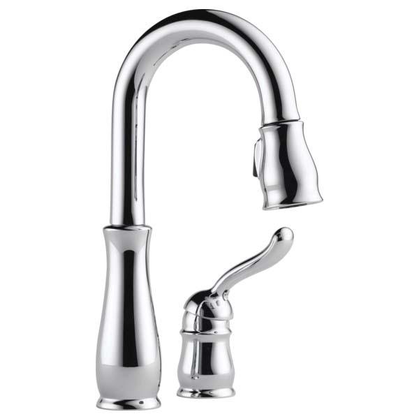 DELTA® Leland® 9978-DST Bar/Prep Faucet, Deck, Pull-Down, Chrome thumbnail 2
