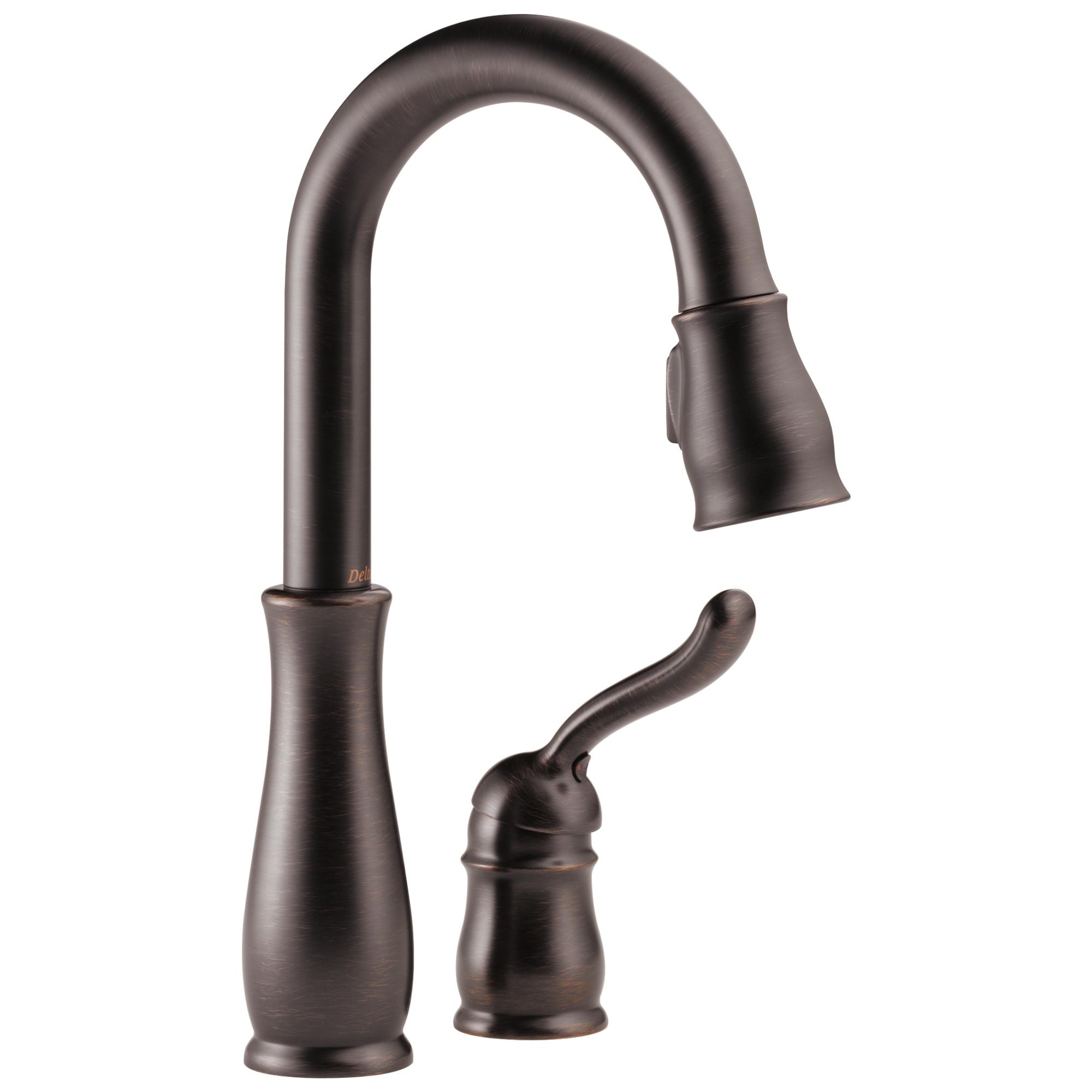 DELTA&reg; 9978-RB-DST Leland&reg; Pull-Down Bar/Prep Faucet, 1.8 gpm, Venetian Bronze, 1 Handles, Domestic