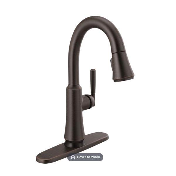DELTA® Coranto™ 9979T-RB-DST Bar and Prep Faucet With Touch2O® Technology, Deck, Pull-Down, Venetian Bronze